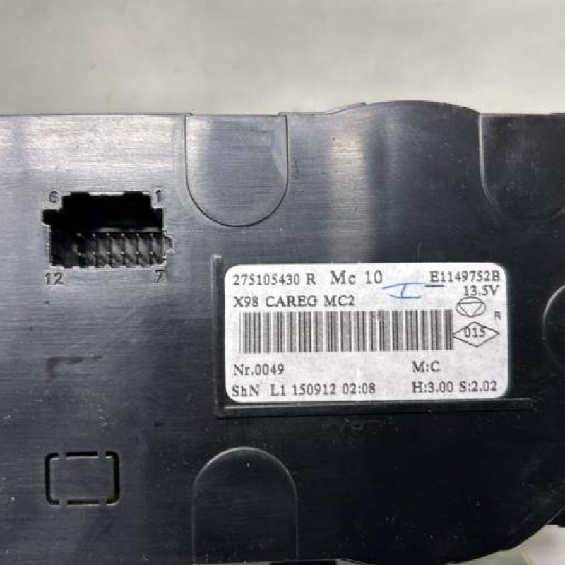 Commande chauffage RENAULT CLIO 4 Photo n°3