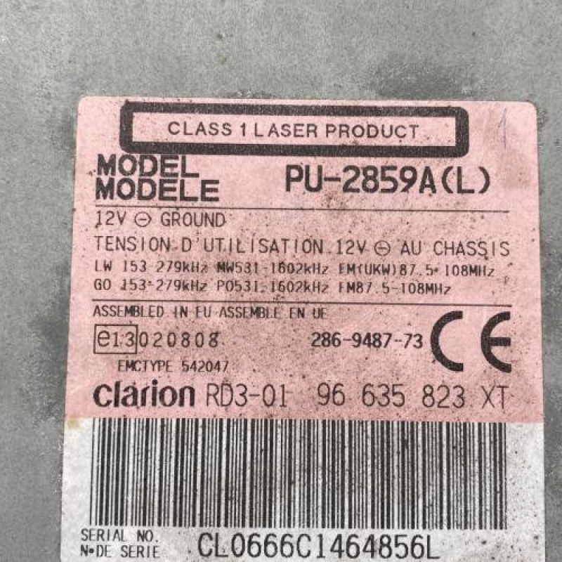 Autoradio d'origine PEUGEOT 206+ Photo n°7