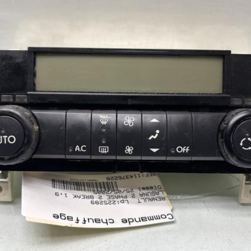 Commande chauffage RENAULT LAGUNA 2 Photo n°1