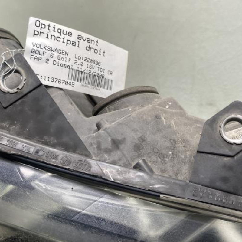 Optique avant principal droit (feux)(phare) VOLKSWAGEN GOLF 6 Photo n°5