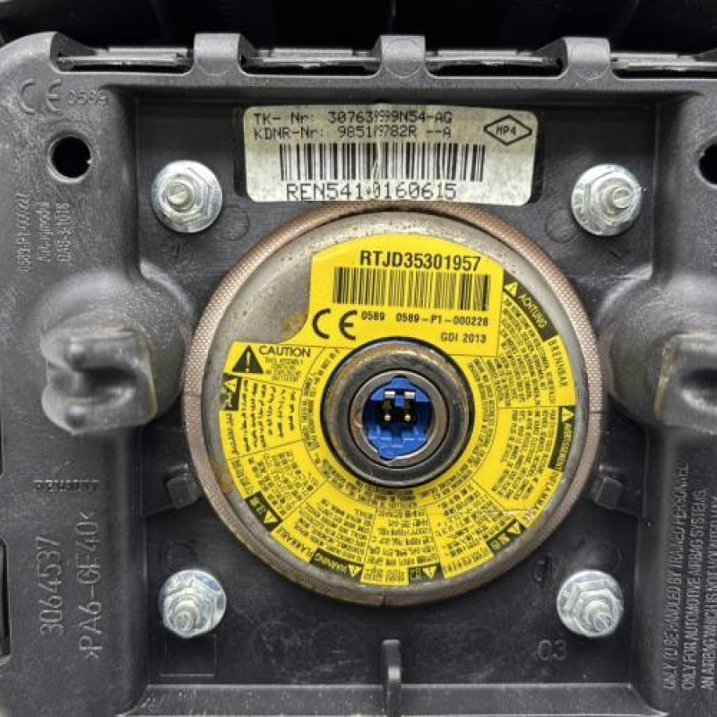 Air bag conducteur DACIA SANDERO 2 Photo n°3
