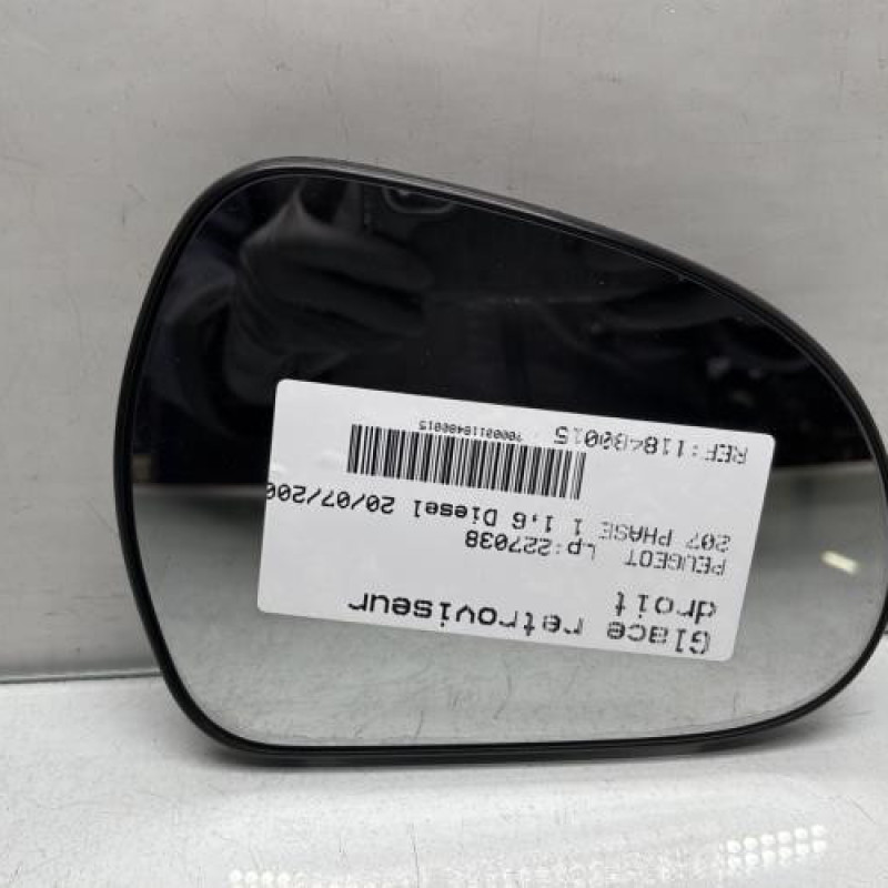 Glace retroviseur droit PEUGEOT 207 Photo n°1