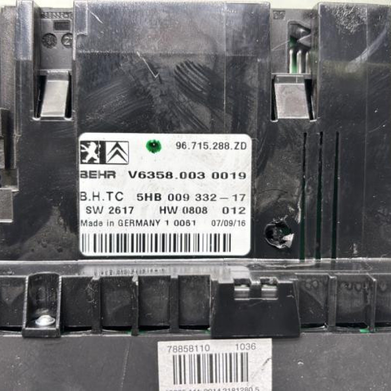 Commande chauffage CITROEN C5 2 Photo n°3