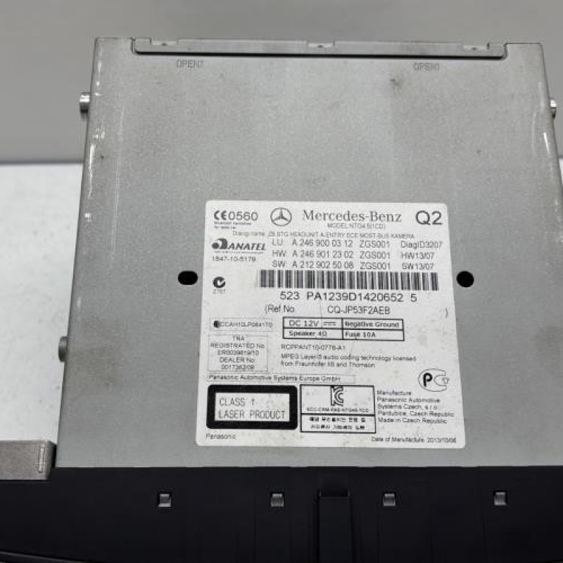 Autoradio d'origine MERCEDES CLASSE A 176 Photo n°3