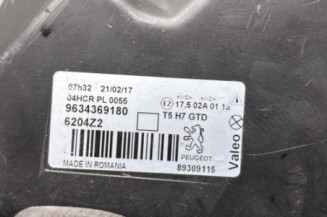 Optique avant principal gauche (feux)(phare) PEUGEOT 307