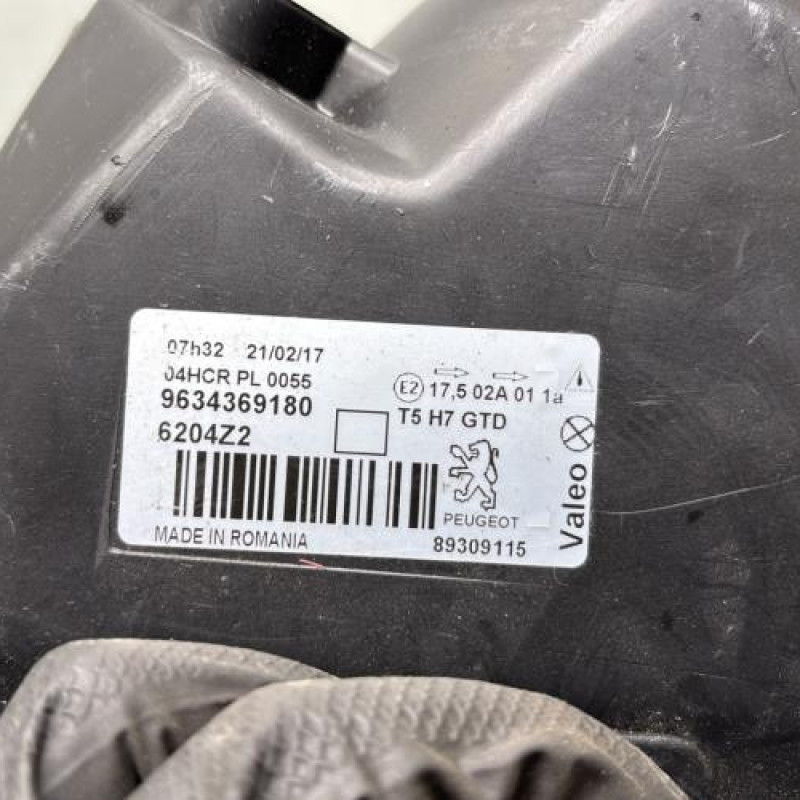 Optique avant principal gauche (feux)(phare) PEUGEOT 307 Photo n°8