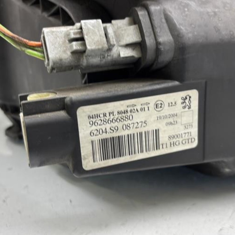 Optique avant principal gauche (feux)(phare) PEUGEOT 206 Photo n°6