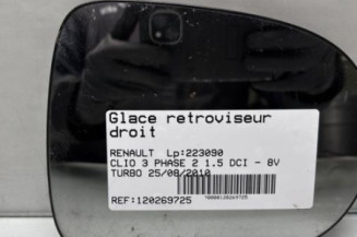 Glace retroviseur droit RENAULT CLIO 3