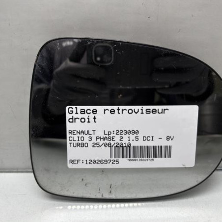 Glace retroviseur droit RENAULT CLIO 3