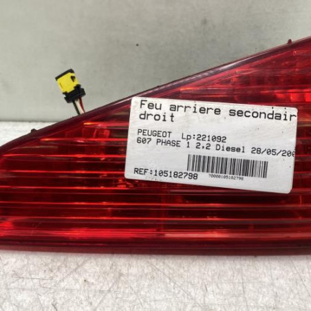 Feu arriere secondaire droit (feux) PEUGEOT 607 Photo n°1