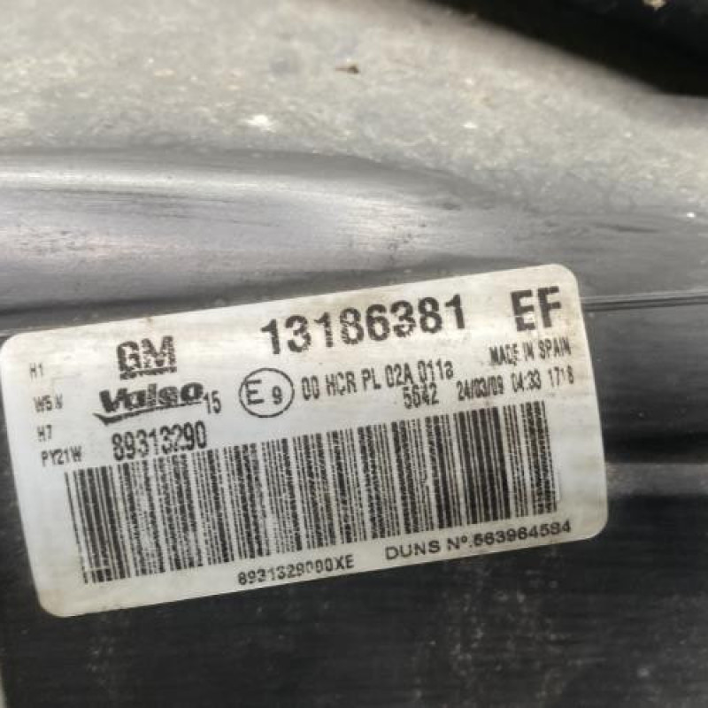 Optique avant principal gauche (feux)(phare) OPEL CORSA D Photo n°6