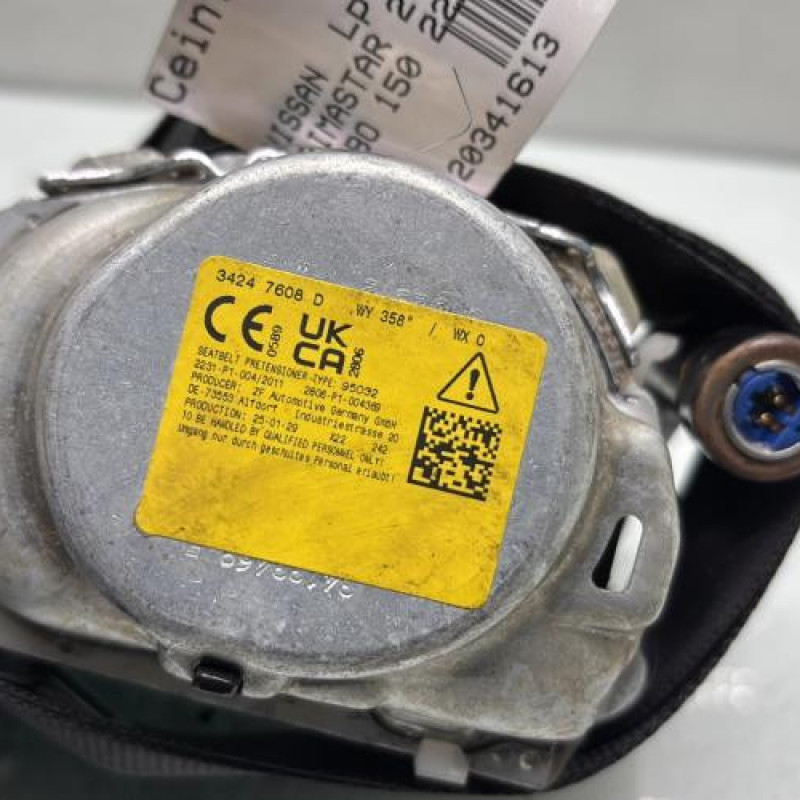 Pretensionneur de ceinture avant droit NISSAN PRIMASTAR 2 Photo n°4