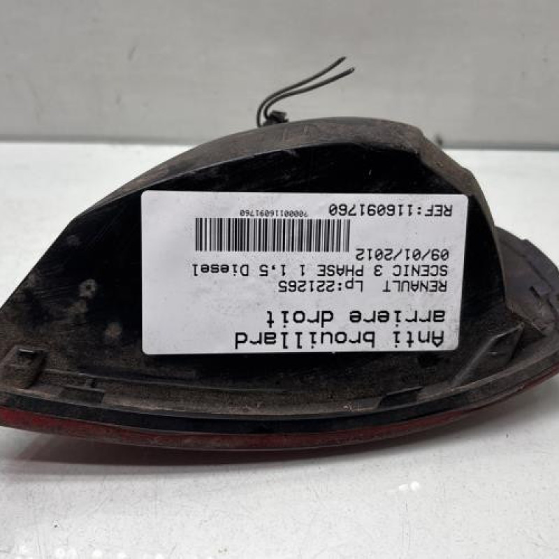 Feu de recul droit RENAULT SCENIC 3 Photo n°3