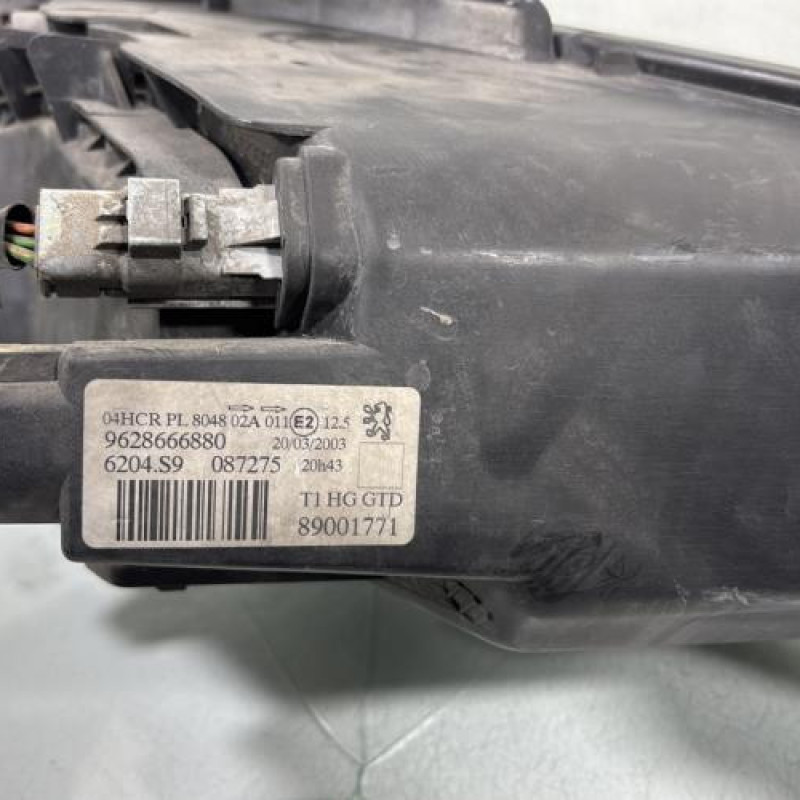 Optique avant principal gauche (feux)(phare) PEUGEOT 206 Photo n°6