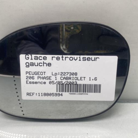 Glace retroviseur gauche PEUGEOT 206 Photo n°1