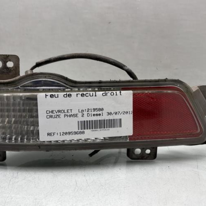Feu de recul droit CHEVROLET CRUZE Photo n°1