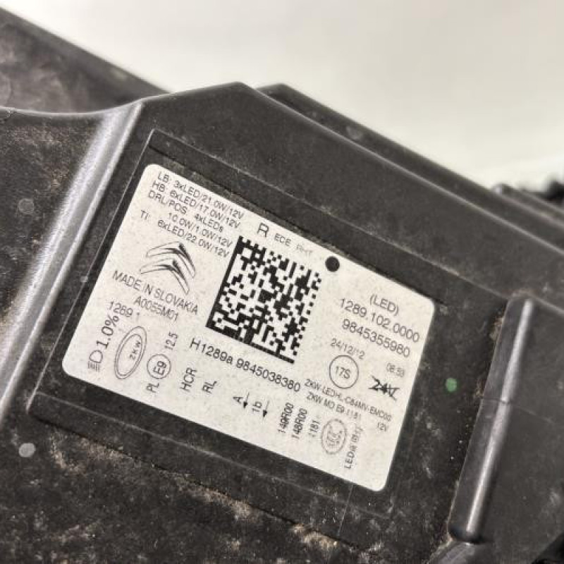 Optique avant principal droit (feux)(phare) CITROEN C5 AIRCROSS Photo n°5