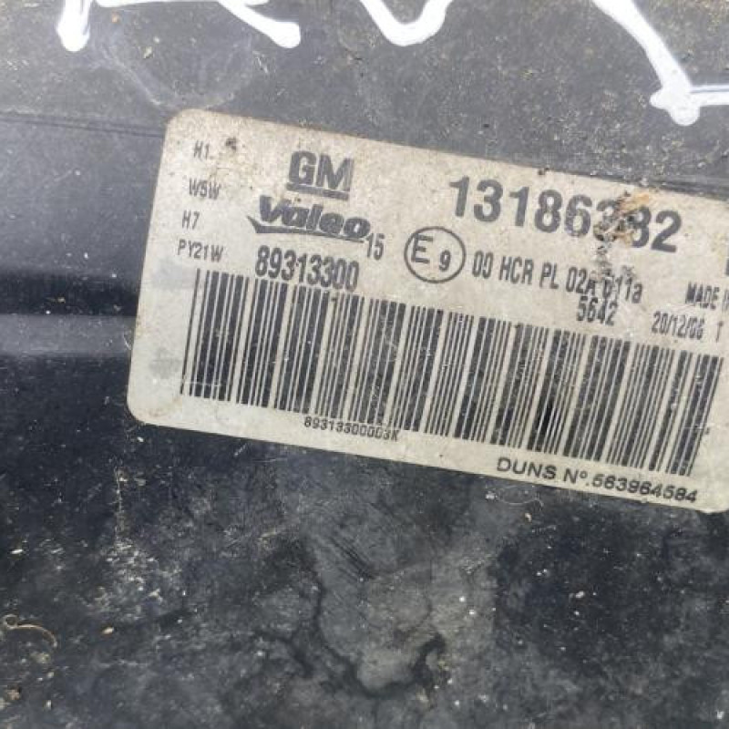 Optique avant principal droit (feux)(phare) OPEL CORSA D Photo n°3