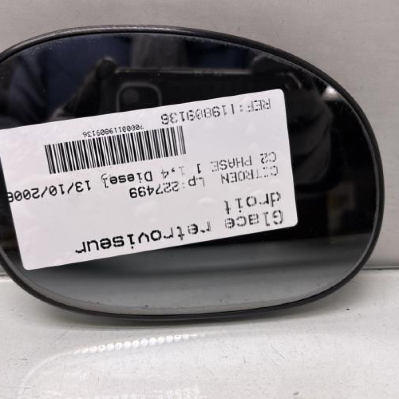 Glace retroviseur droit CITROEN C2 Photo n°1