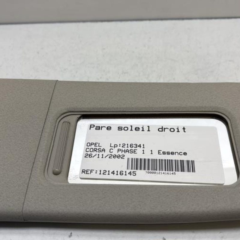 Pare soleil droit OPEL CORSA C Photo n°6