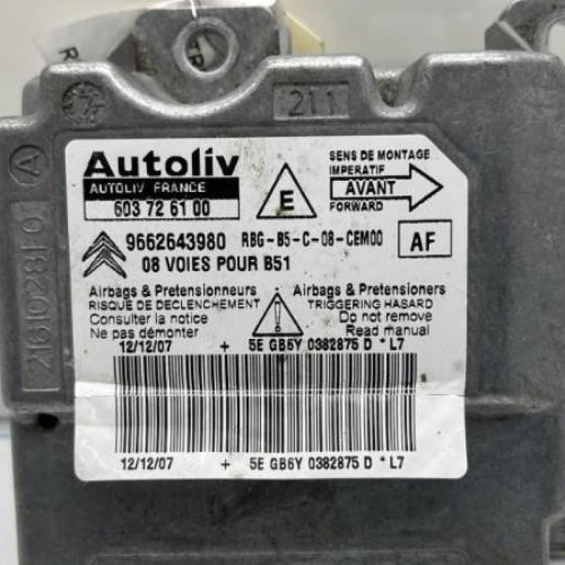 Boitier air bag CITROEN C4 1 Photo n°2