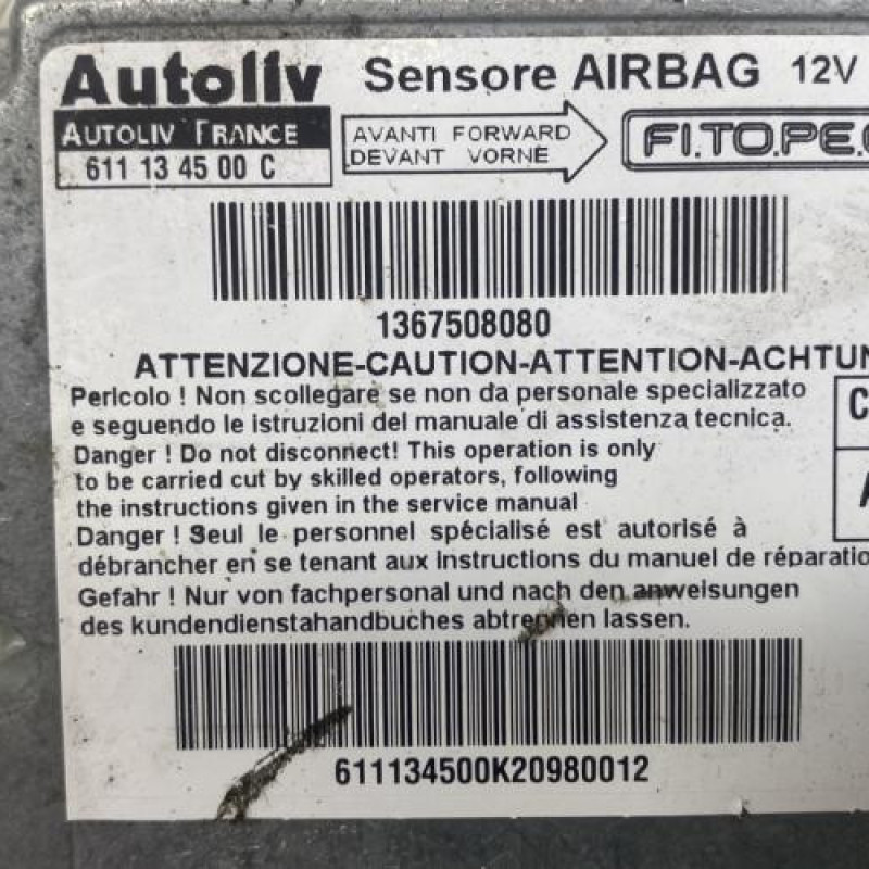 Boitier air bag PEUGEOT BIPPER Photo n°2