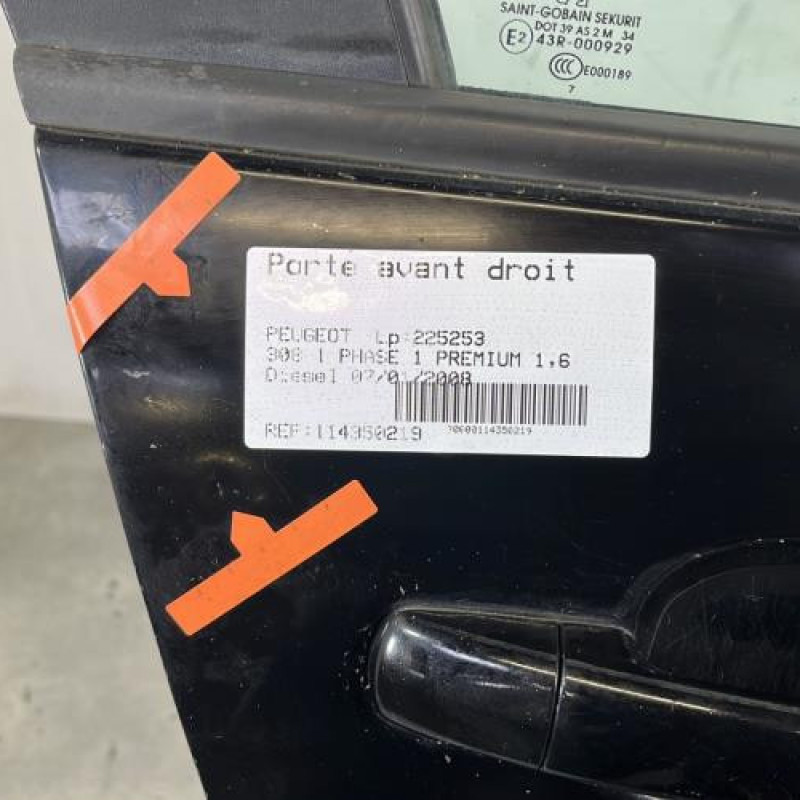 Porte avant droit PEUGEOT 308 1 Photo n°3