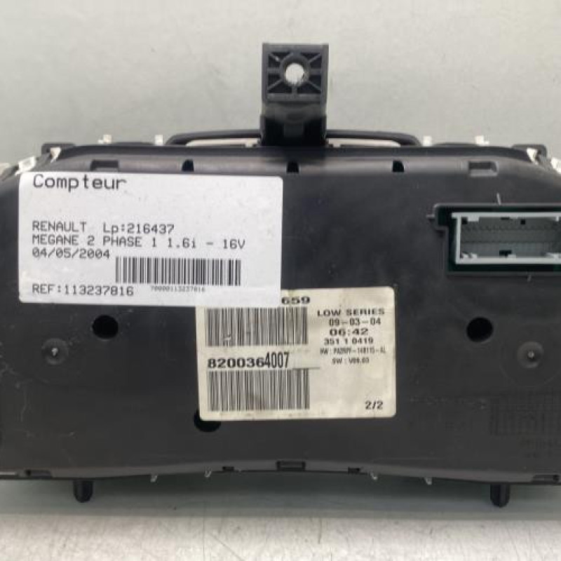 Compteur RENAULT MEGANE 2 Photo n°5