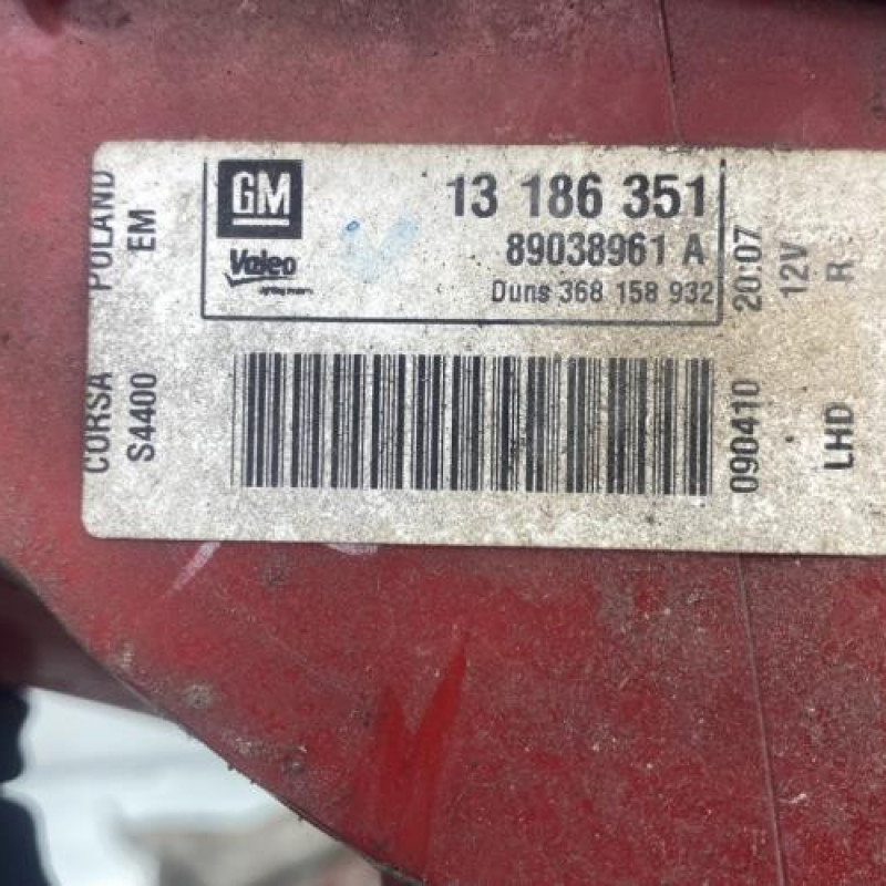 Feu arriere principal droit (feux) OPEL CORSA D Photo n°3