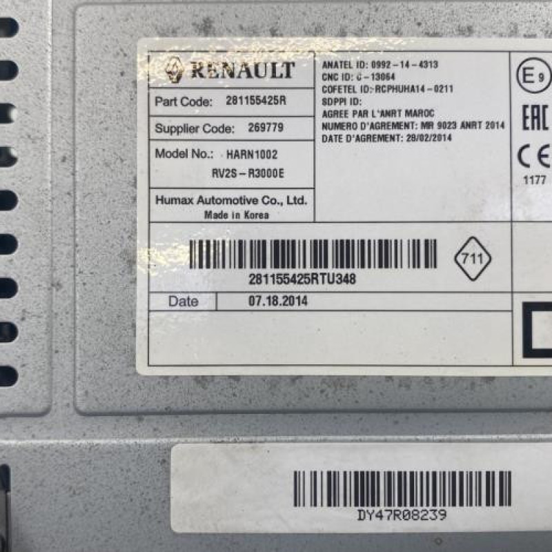 Autoradio d'origine DACIA DOKKER Photo n°4