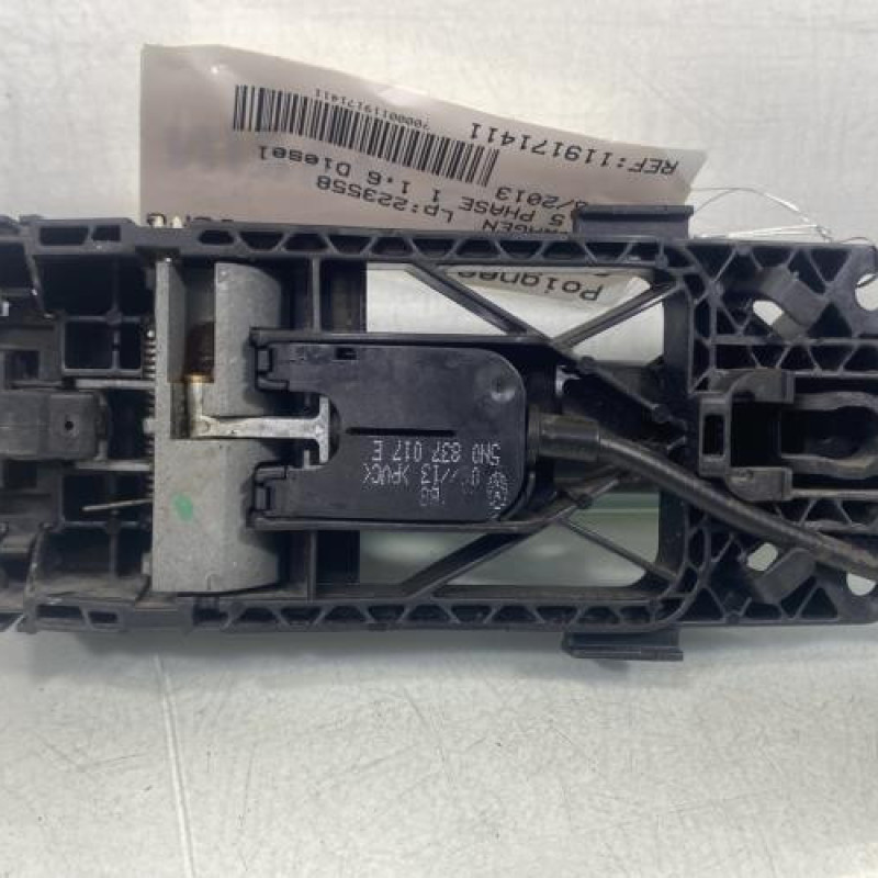 Poignee porte arriere gauche VOLKSWAGEN POLO 5 Photo n°3