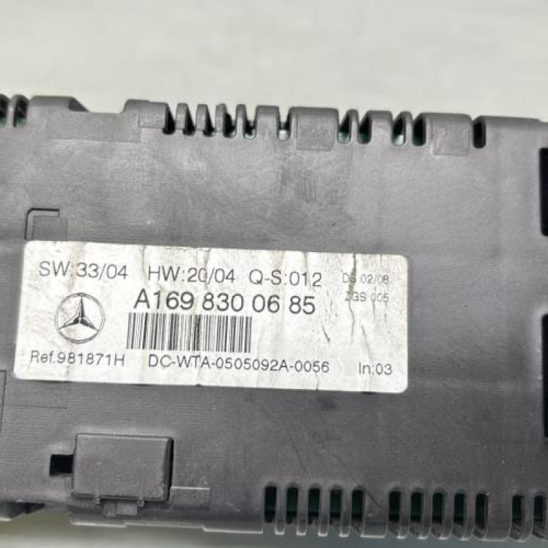 Commande chauffage MERCEDES CLASSE A 169 Photo n°3