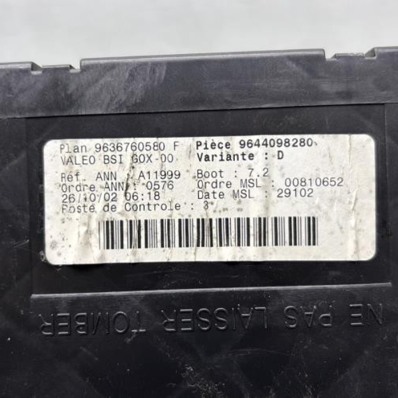 Boitier BSI PEUGEOT 307 Photo n°2