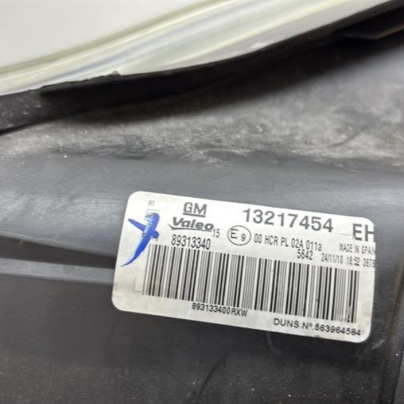 Optique avant principal droit (feux)(phare) OPEL CORSA D Photo n°7