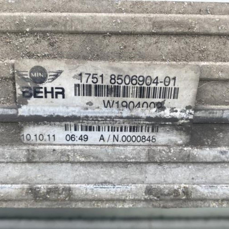 Echangeur air (Intercooler) MINI MINI 2 R55 Photo n°4