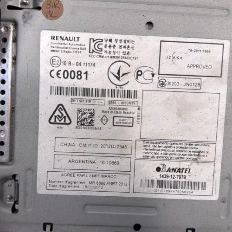 Autoradio d'origine RENAULT MASTER 3 Photo n°2