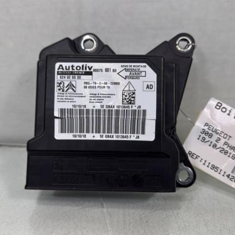 Boitier air bag PEUGEOT 308 2 Photo n°1