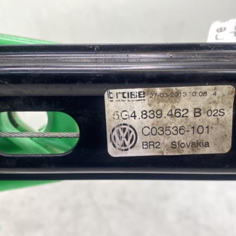 Leve vitre electrique arriere droit VOLKSWAGEN GOLF 7 Photo n°5