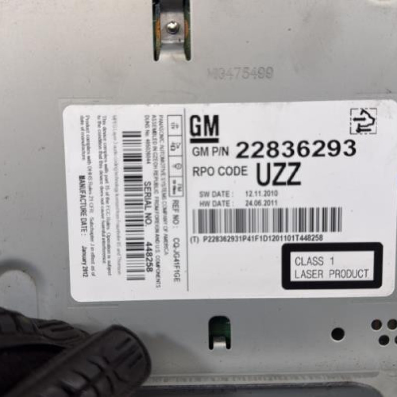 Autoradio d'origine OPEL ASTRA J Photo n°5