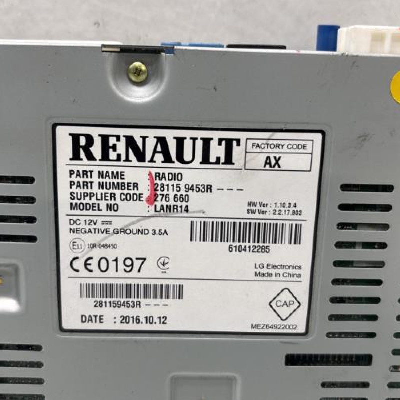 Autoradio d'origine RENAULT MEGANE 4 Photo n°5