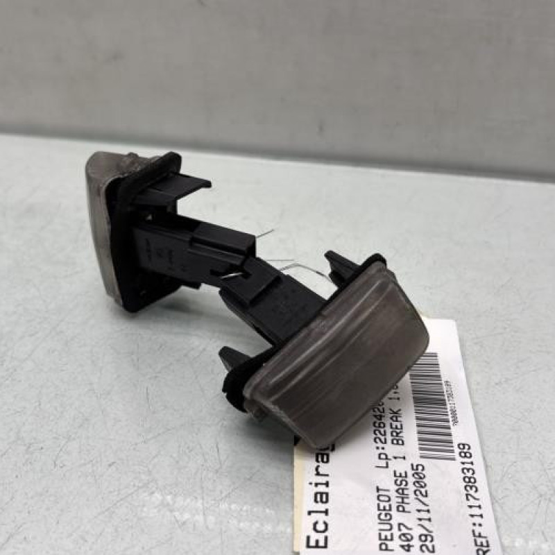 Eclairage de plaque PEUGEOT 407 Photo n°1