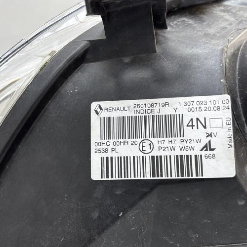 Optique avant principal droit (feux)(phare) RENAULT MEGANE 3 Photo n°7