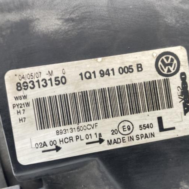 Optique avant principal gauche (feux)(phare) VOLKSWAGEN EOS Photo n°6