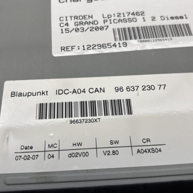 Chargeur CD CITROEN C4 GRAND PICASSO 1 Photo n°3