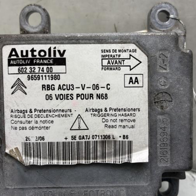 Boitier air bag CITROEN XSARA PICASSO Photo n°2