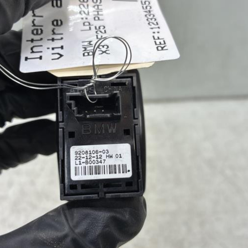 Interrupteur de leve vitre arriere gauche BMW X3 F25 Photo n°3