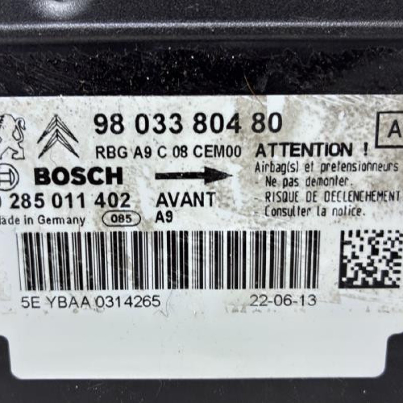 Boitier air bag PEUGEOT 208 1 Photo n°2