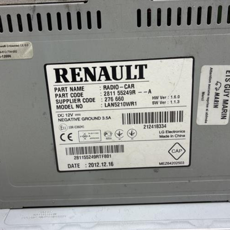 Autoradio d'origine RENAULT CLIO 4 Photo n°6