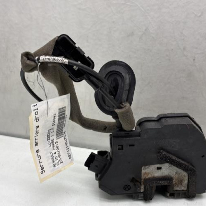 Serrure arriere droit RENAULT CLIO 4 Photo n°3