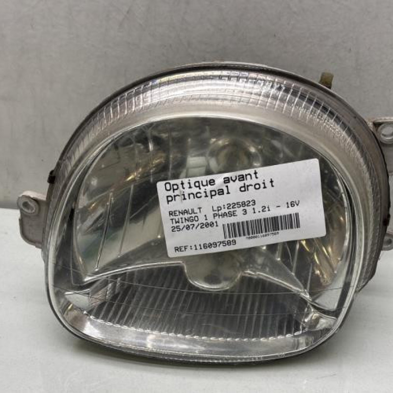 Optique avant principal droit (feux)(phare) RENAULT TWINGO 1 Photo n°1